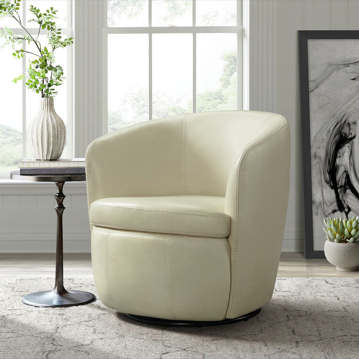 Vito Swivel Chair in Pebble Cream - Jack’s Furniture and More (Laredo, TX)
