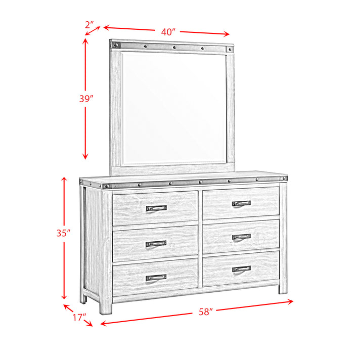 Wade Youth 6 Drawer Dresser & Mirror Set - Jack’s Furniture and More (Laredo, TX)