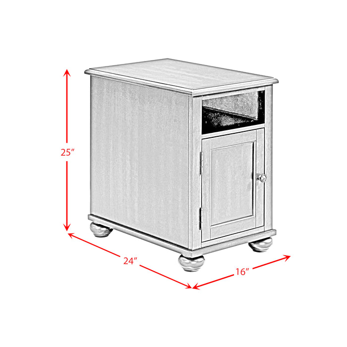 Wagner Chairside Table with USB in Cherry - Jack’s Furniture and More (Laredo, TX)