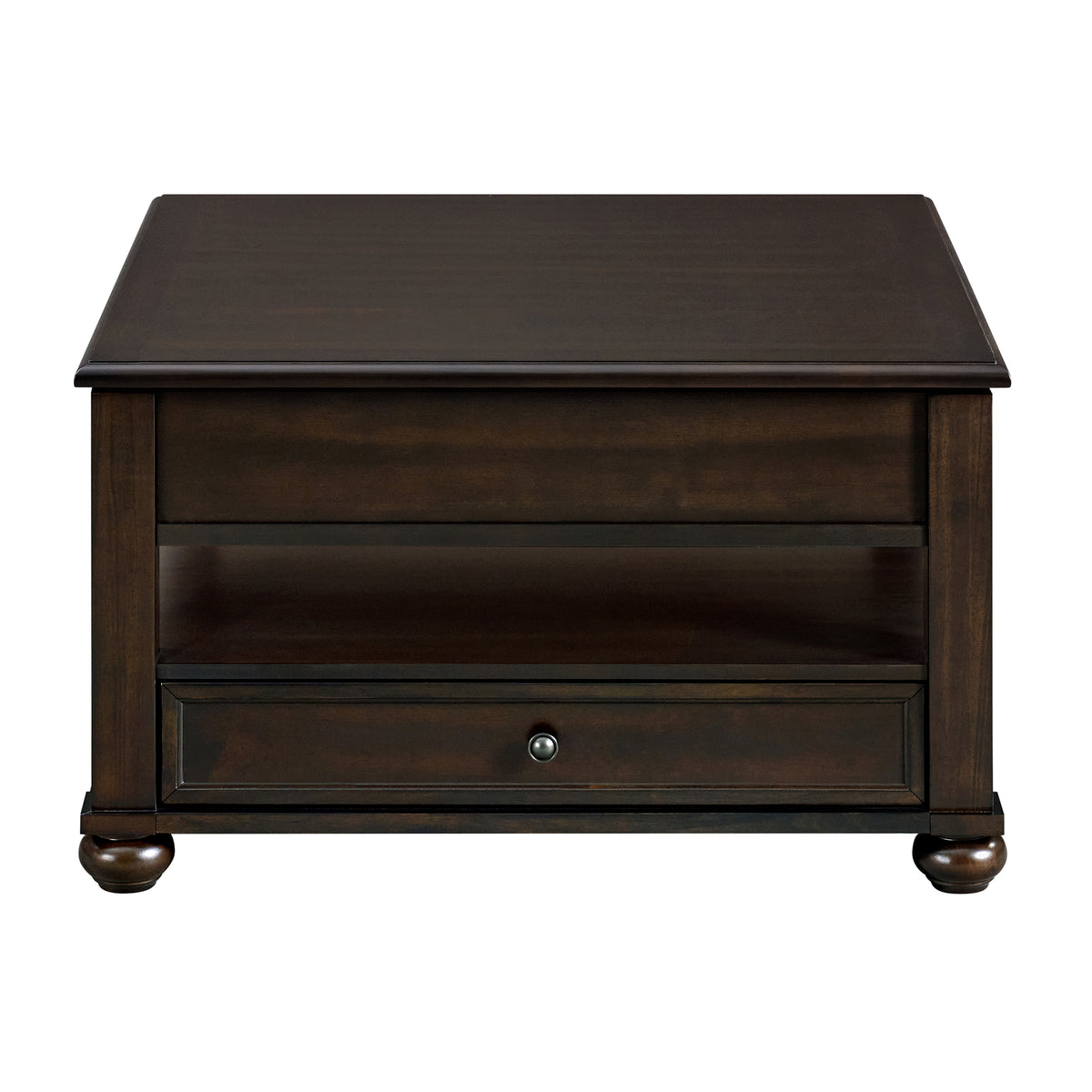 Wagner Square Lift-Top Coffee Table w/ Casters in Cherry - Jack’s Furniture and More (Laredo, TX)