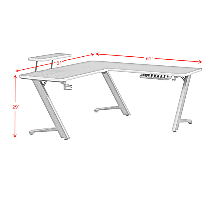 Waterside L shape Desk in Black - Jack’s Furniture and More (Laredo, TX)