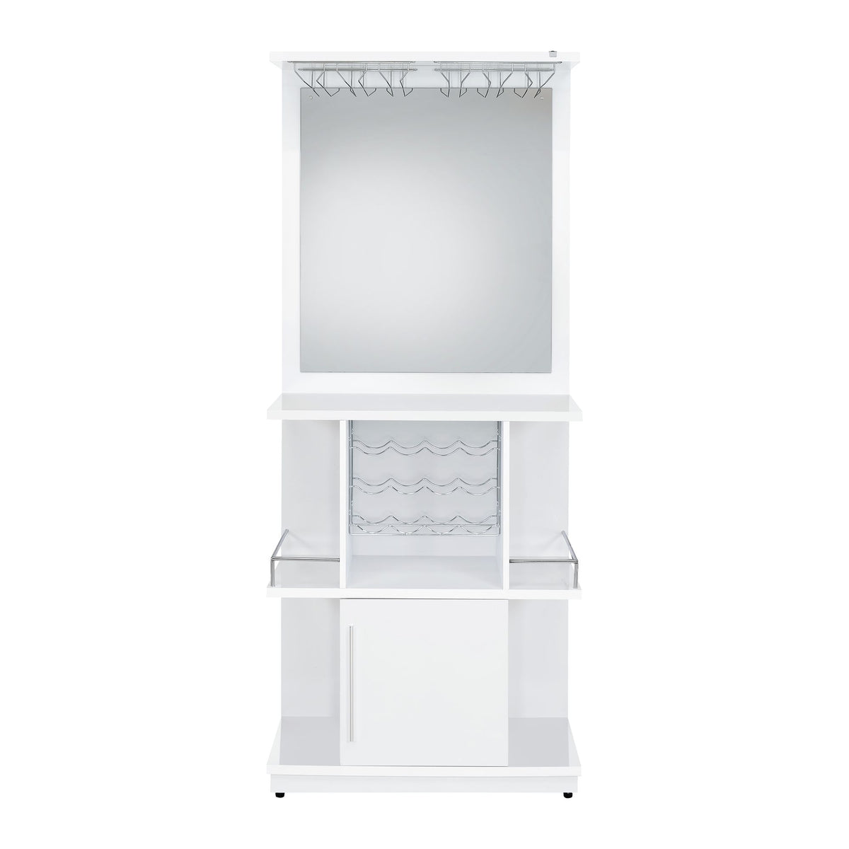 Wendolyn Wine Cabinet with Light in Glossy White - Jack’s Furniture and More (Laredo, TX)