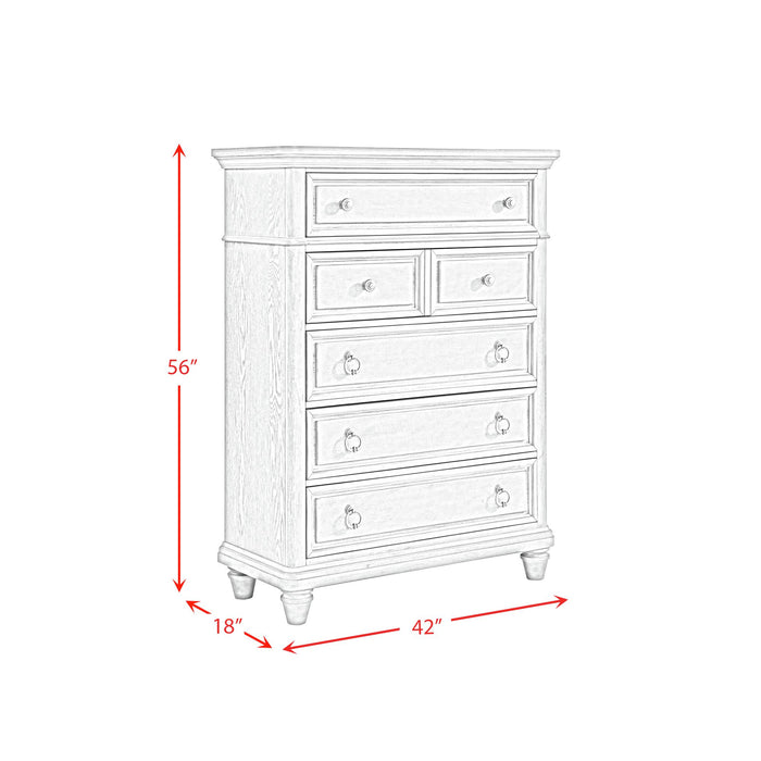 Whit-Ash 5-Drawer Chest in Light Grey - Jack’s Furniture and More (Laredo, TX)