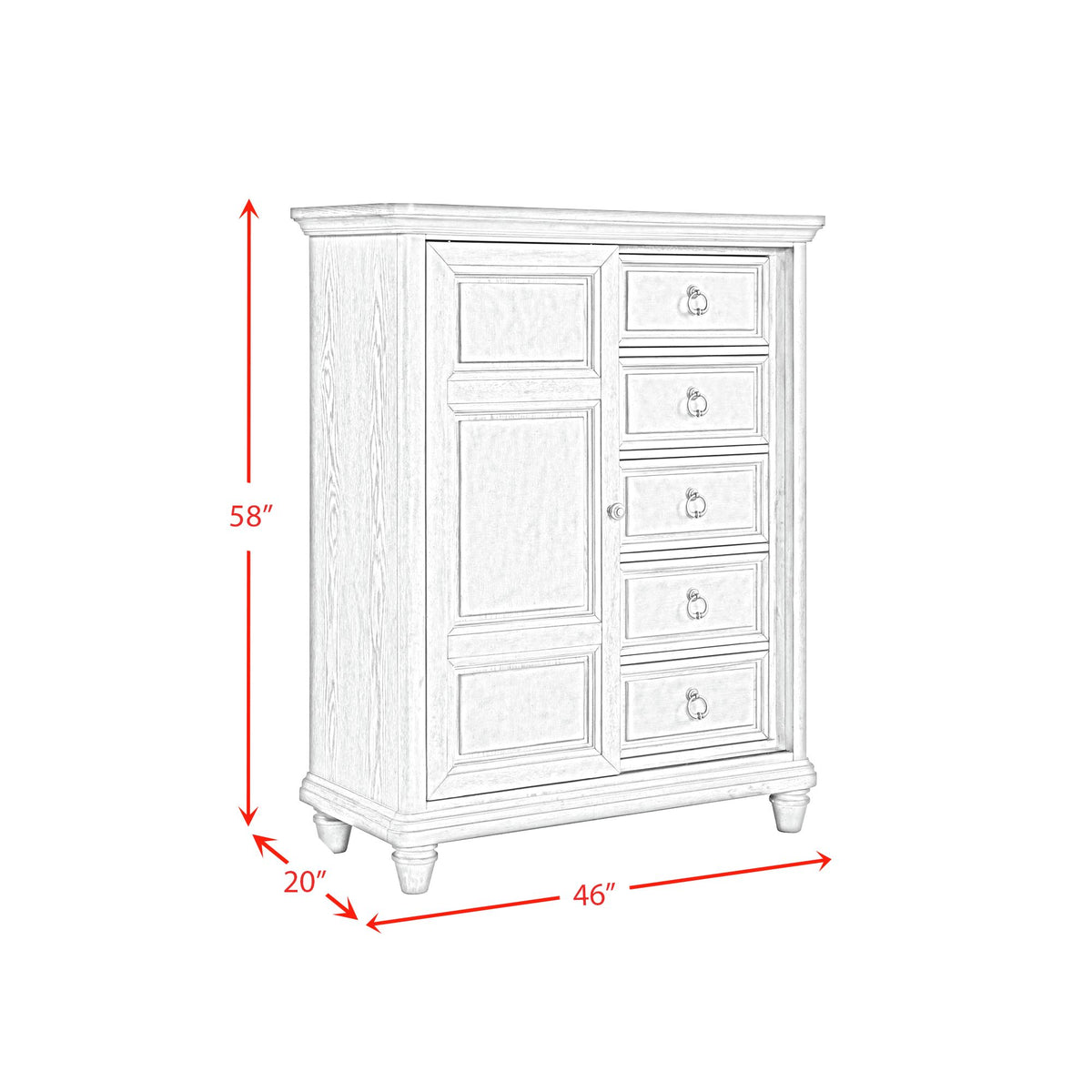 Whit-Ash Panel Bedroom Set with Door Chest - Jack’s Furniture and More (Laredo, TX)
