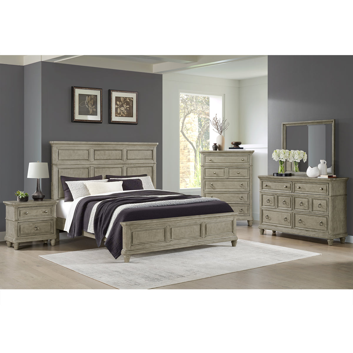 Whit-Ash 6-Drawer Dresser in Light Grey - Jack’s Furniture and More (Laredo, TX)