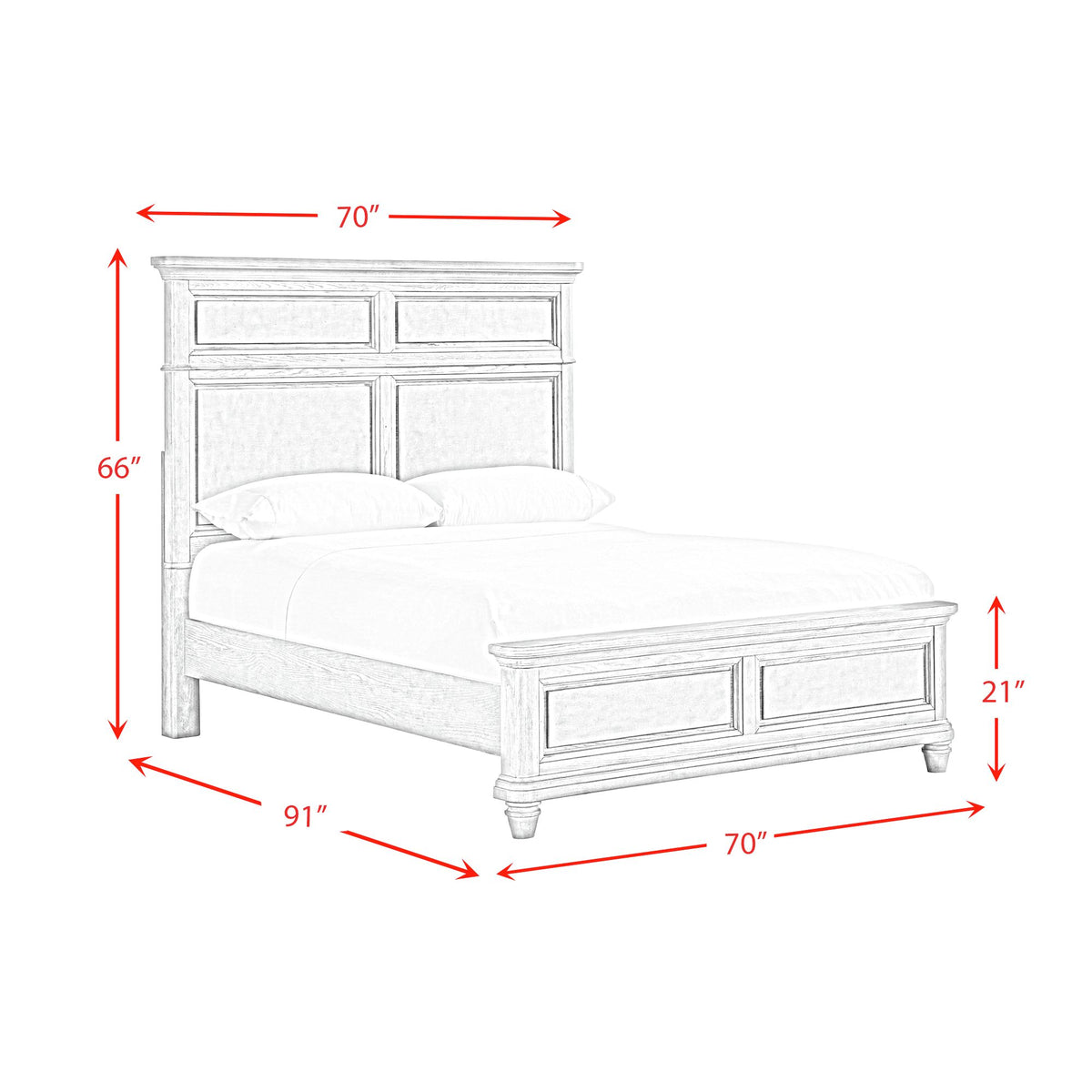 Whit-Ash Panel Bedroom Set with Door Chest - Jack’s Furniture and More (Laredo, TX)