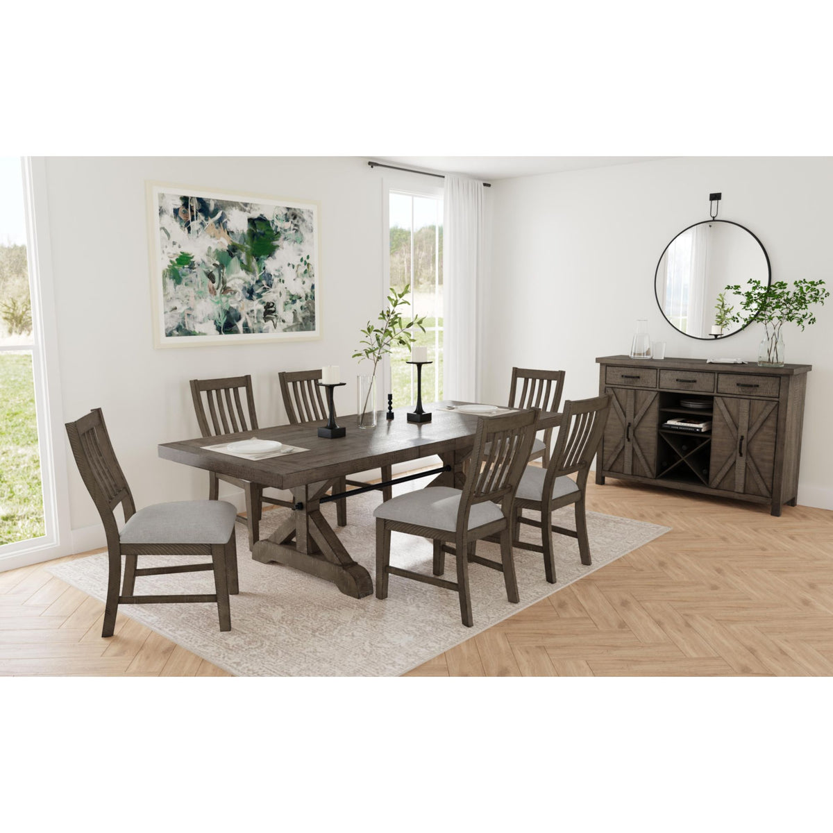 Yellowstone Dining Table with 2x12" Leaves in Medium Brown - Jack’s Furniture and More (Laredo, TX)