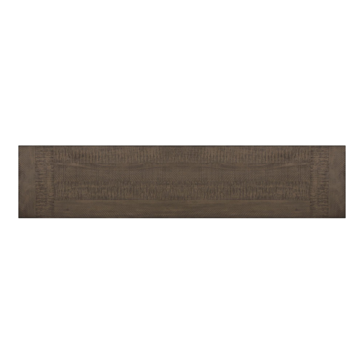 Yellowstone Dining Bench with Metal Bar cross in Medium Brown