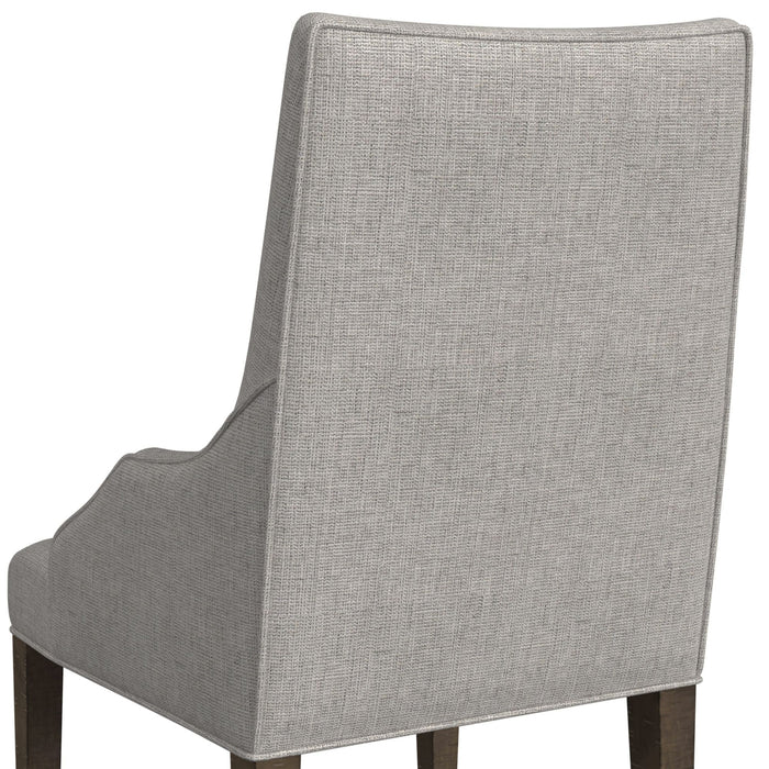 Yellowstone Dining Host Chair with Grey Fabric in Medium Brown (2 Per Carton) - Jack’s Furniture and More (Laredo, TX)