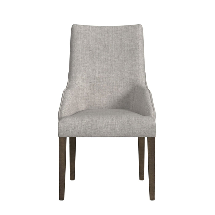 Yellowstone Dining Host Chair with Grey Fabric in Medium Brown (2 Per Carton) - Jack’s Furniture and More (Laredo, TX)