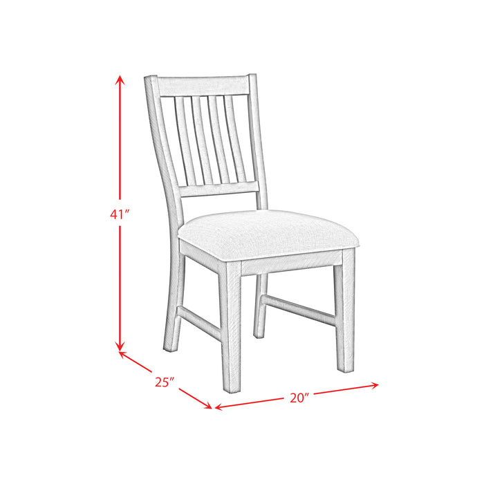 Yellowstone Dining Side Chair with Grey Fabric in Medium Brown (2 Per Carton) - Jack’s Furniture and More (Laredo, TX)