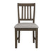 Yellowstone Dining Side Chair with Grey Fabric in Medium Brown (2 Per Carton) - Jack’s Furniture and More (Laredo, TX)