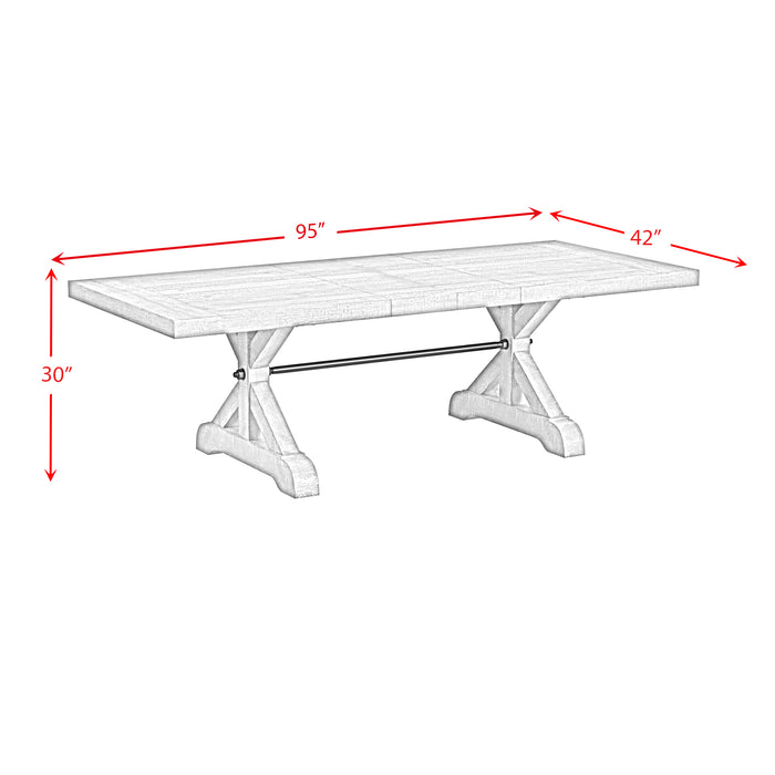 Yellowstone Dining Table with 2x12" Leaves in Medium Brown - Jack’s Furniture and More (Laredo, TX)