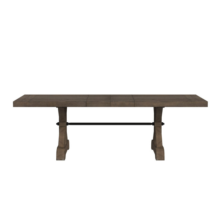Yellowstone Dining Table with 2x12" Leaves in Medium Brown - Jack’s Furniture and More (Laredo, TX)