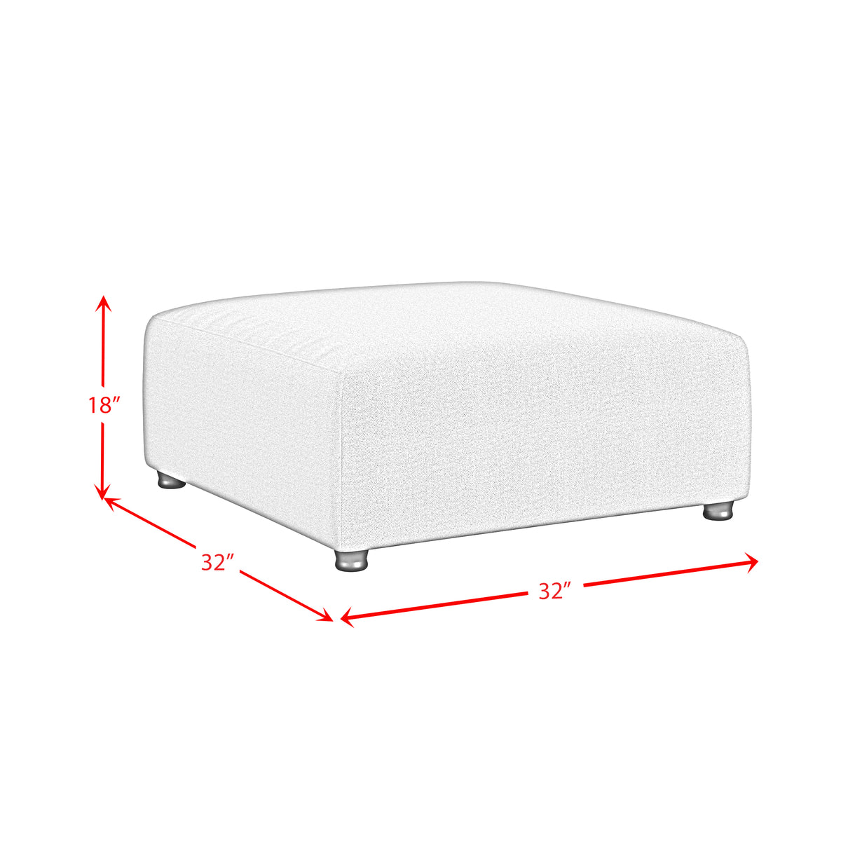 Zandara Modular Ottoman - Olefin Beige