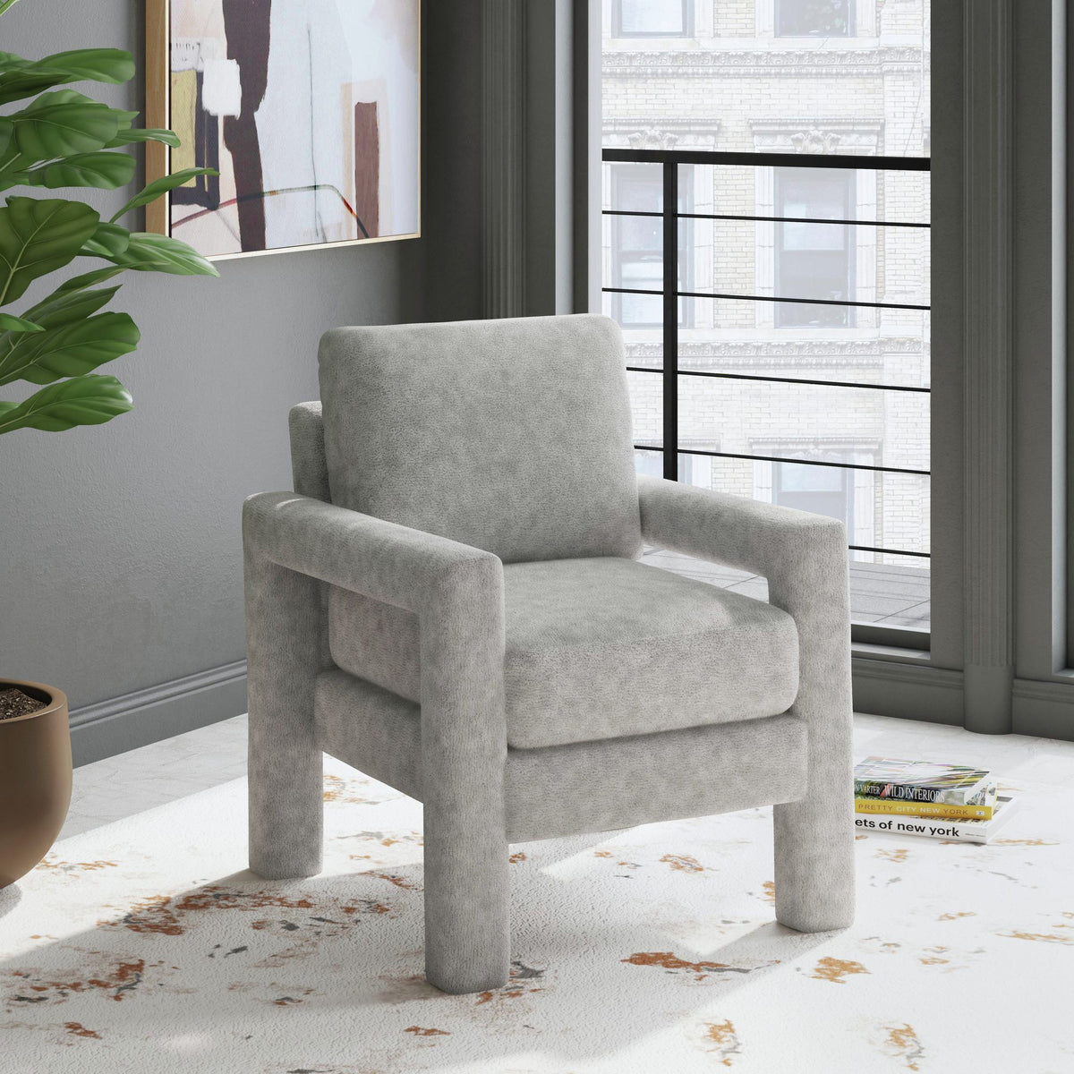 Zoey Chair in Balina Light Grey - Jack’s Furniture and More (Laredo, TX)