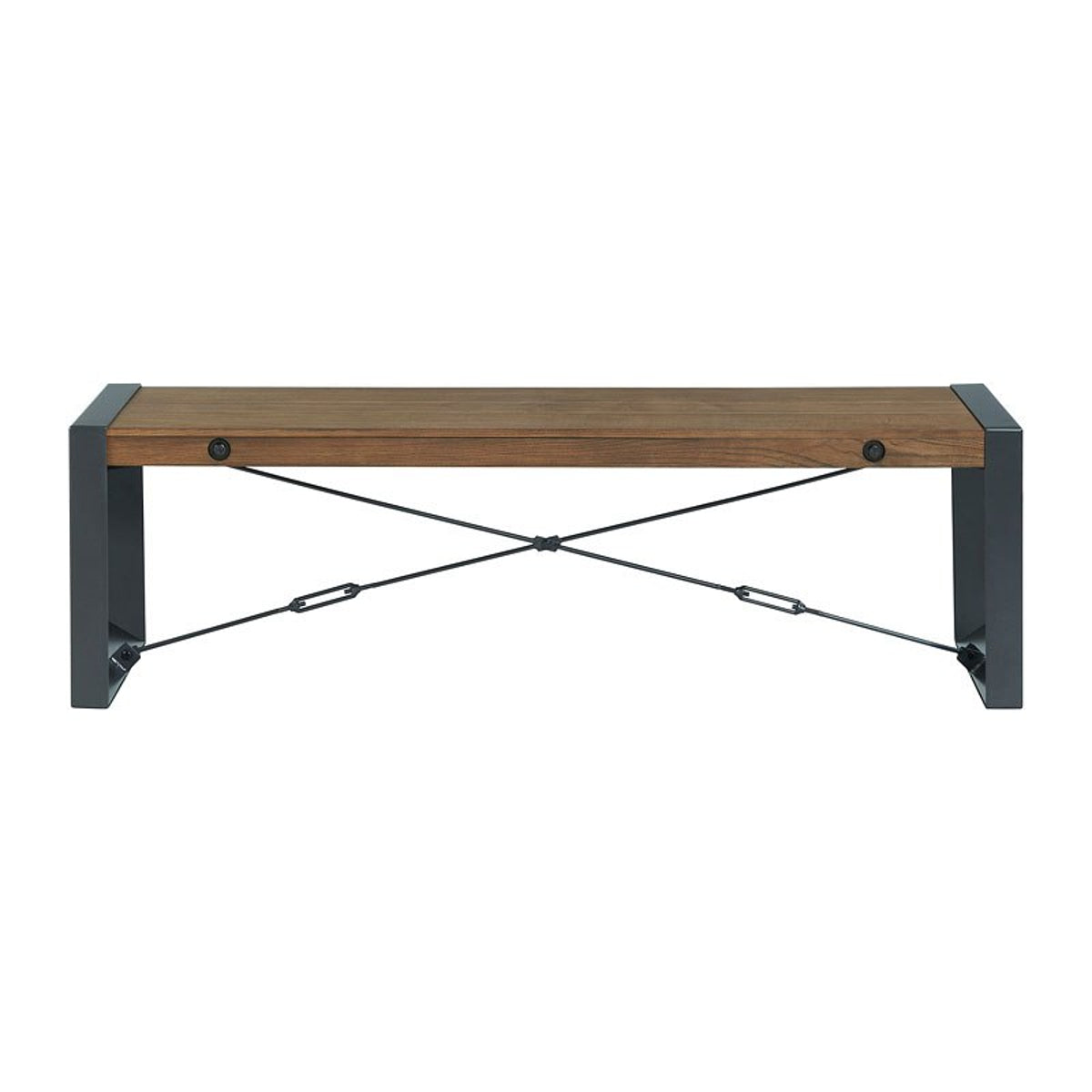 Industrial Bench in Gunmetal and Brown - Jack’s Furniture and More (Laredo, TX)