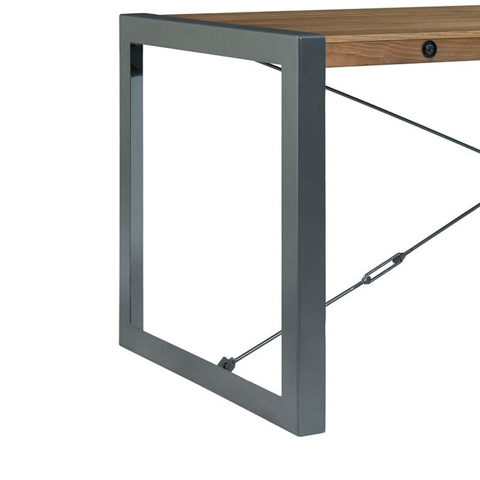 Industrial Dining Table in Gunmetal and Brown - Jack’s Furniture and More (Laredo, TX)