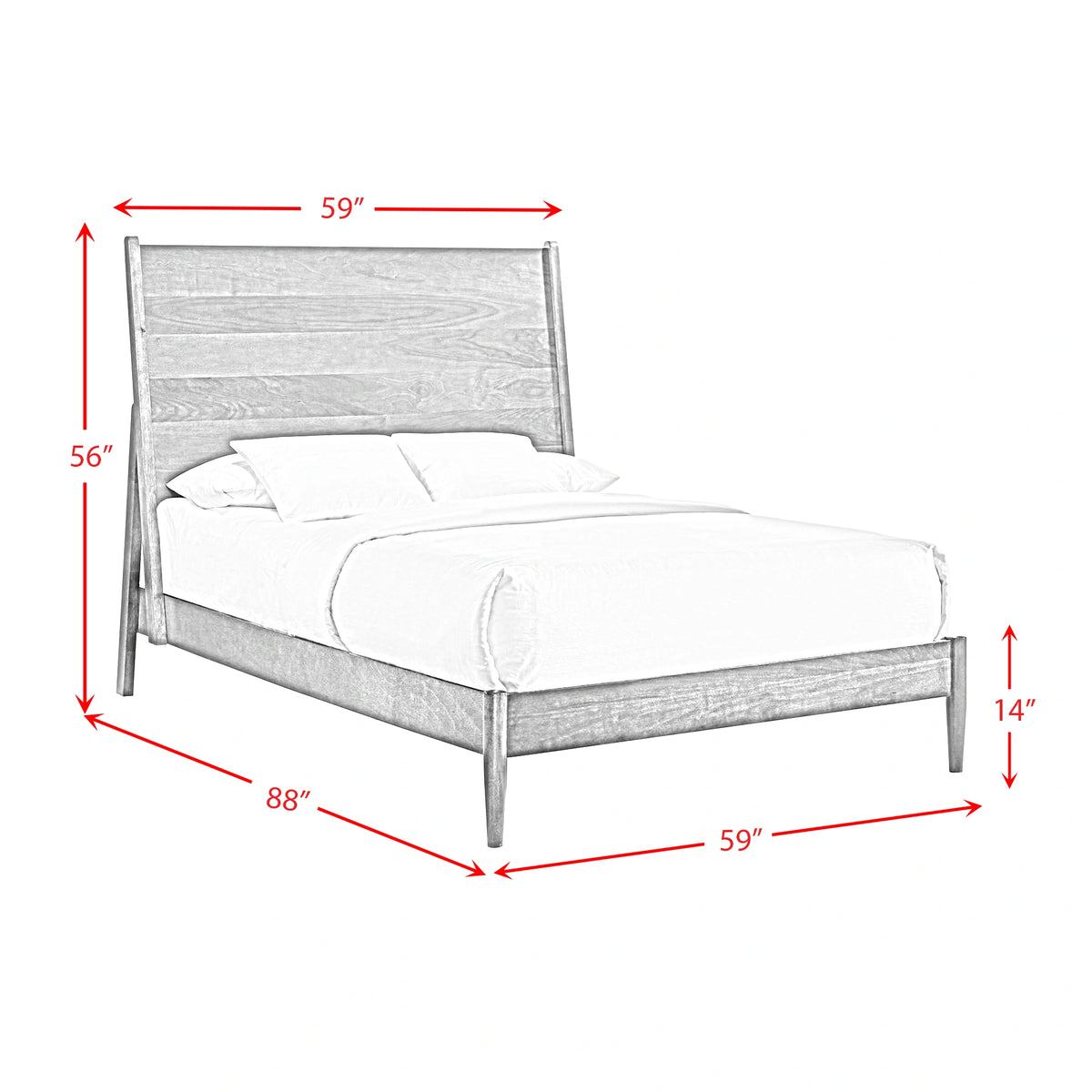Malibu Panel Bed in Walnut