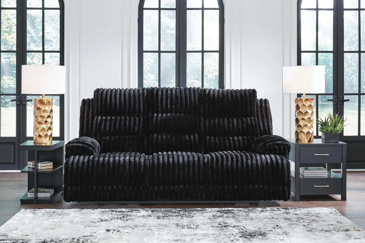 Rhine Falls Power Reclining Sofa with Drop Down Table