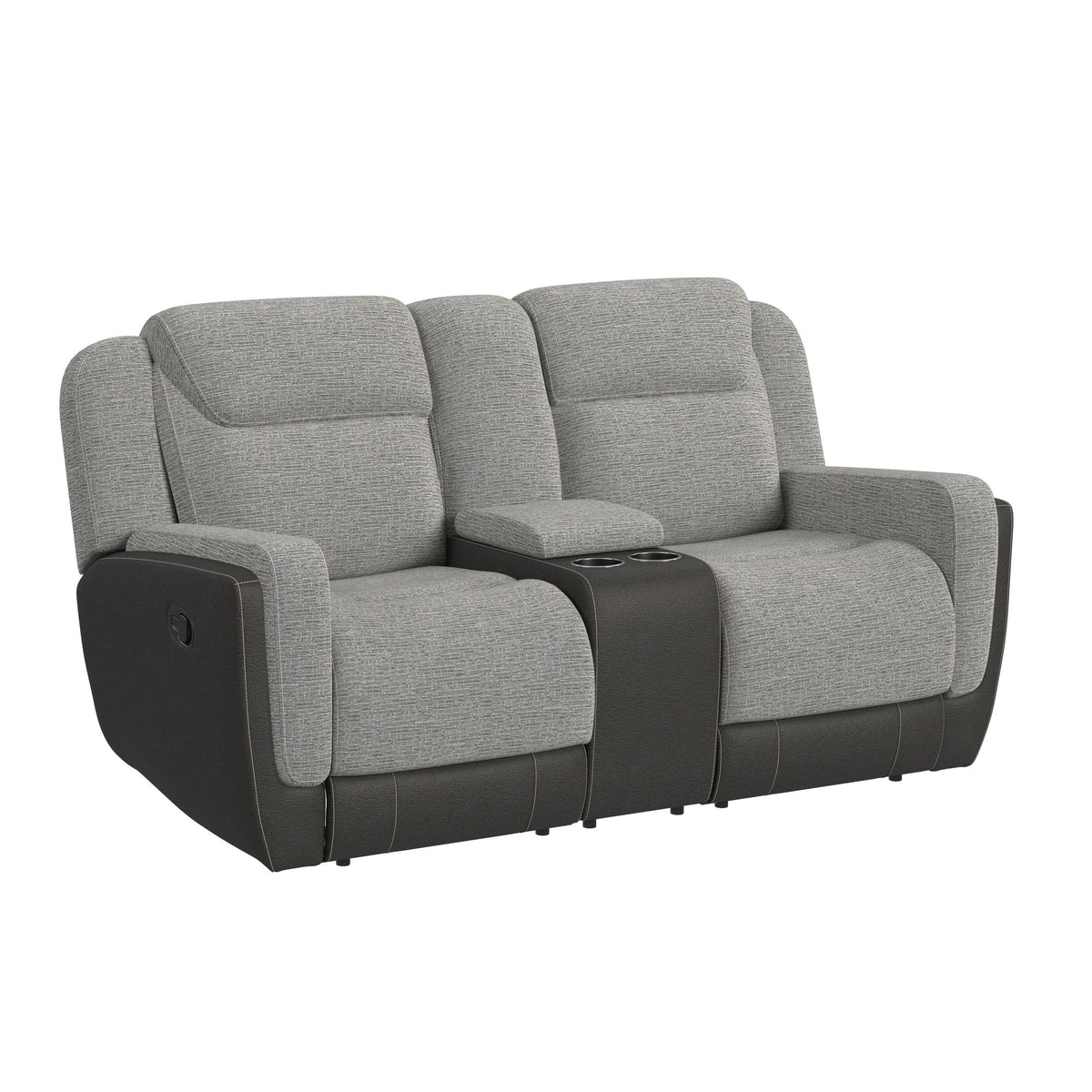 Hornet 2PC Living Room Set in Rancho Grey-Sofa & Loveseat