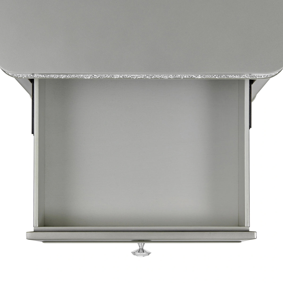Avril Chairside Table with Power/USB in Silver