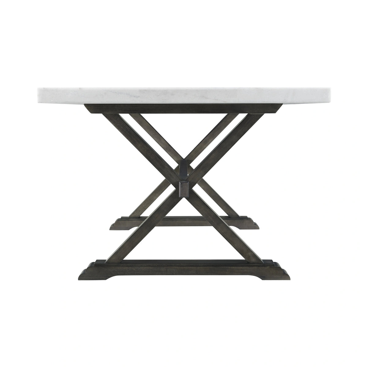 Lexi Dining Table in Espresso Base / White Marble Top