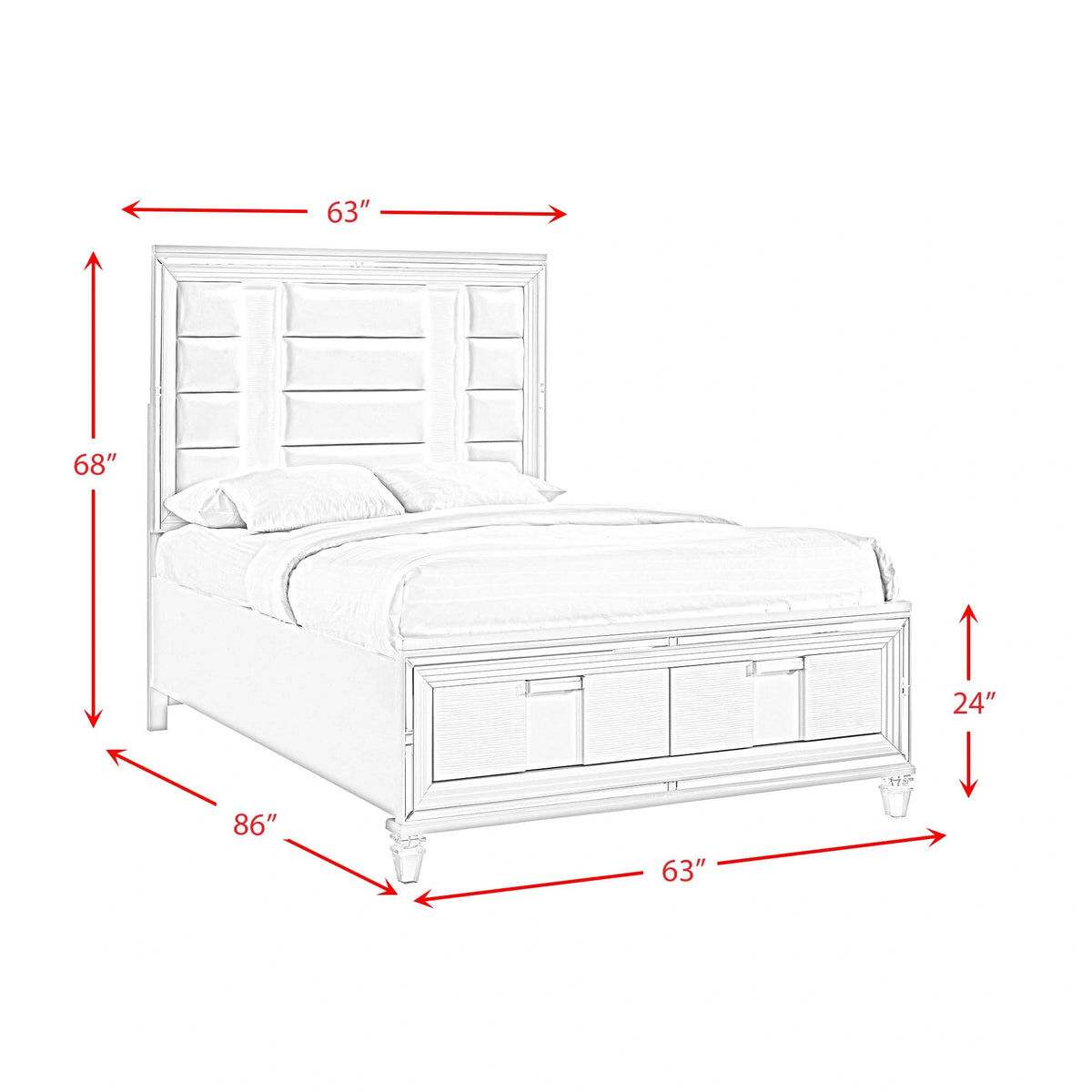 Twenty Nine Bed White