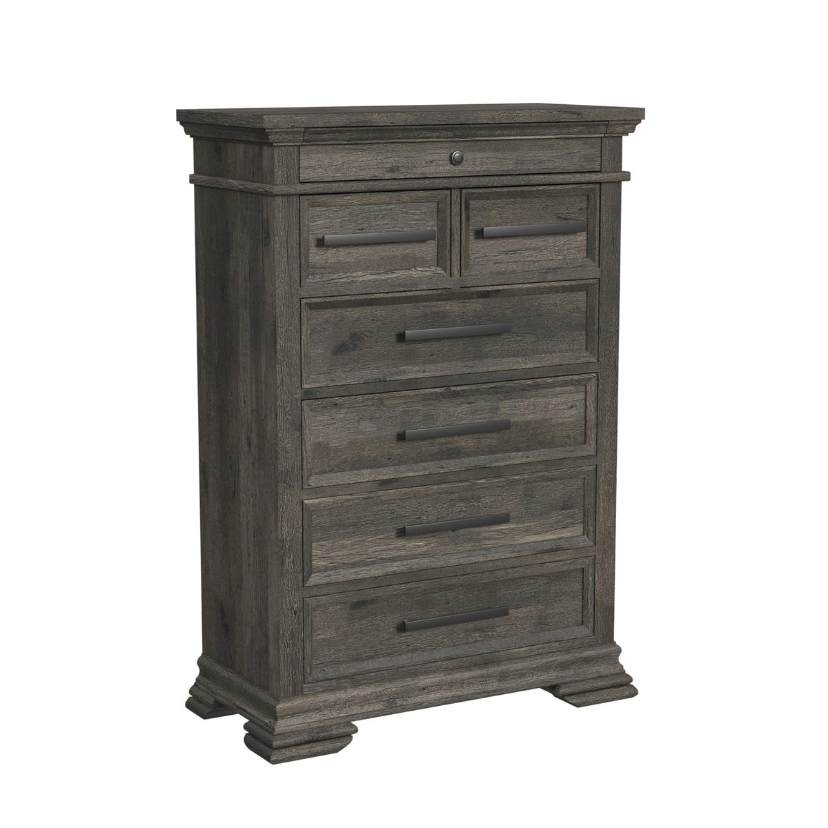 Park Ridge Sleigh Storage Bedroom Set in Charcoal