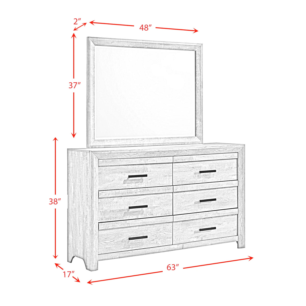 Ellen Panel Bedroom Set in White
