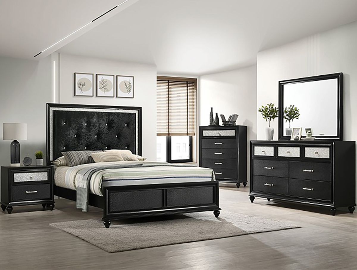 Crown Mark Furniture Lila 5 Drawer Chest In Black