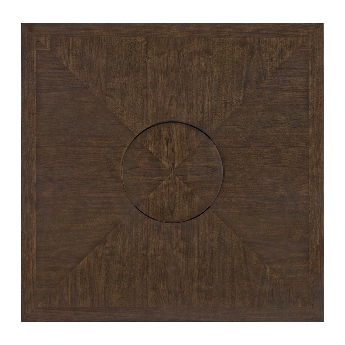 Seneca Square Counter Table with Lazy Susan in Brown