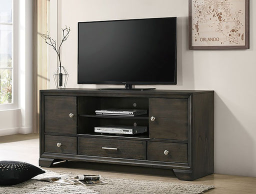 Crown Mark Furniture Jaymes 3 Drawer TV Stand in Gray image