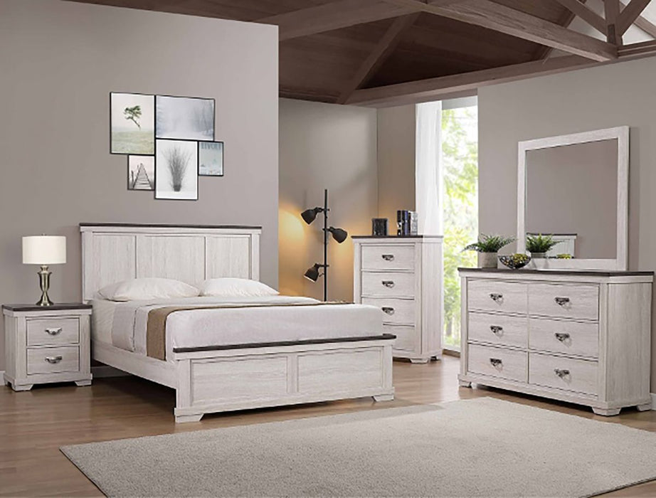 Crown Mark Furniture Leighton 6 Drawer Dresser in White