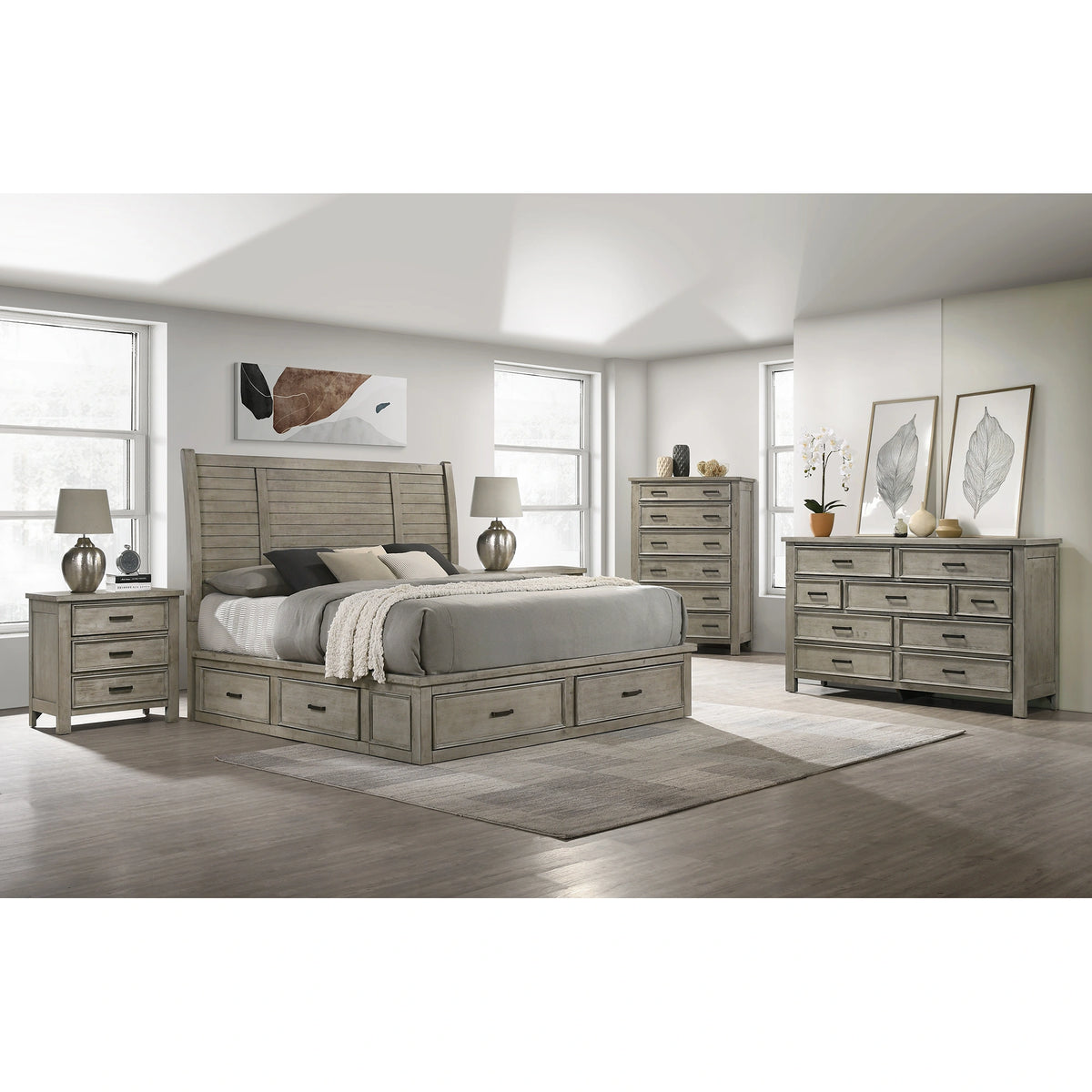 Sullivan Storage Bedroom Set with 2 Nightstands