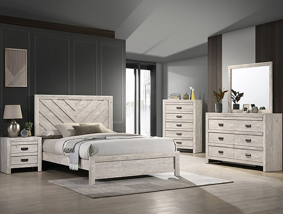 Crown Mark Furniture Valor 5 Drawer Chest in Gray