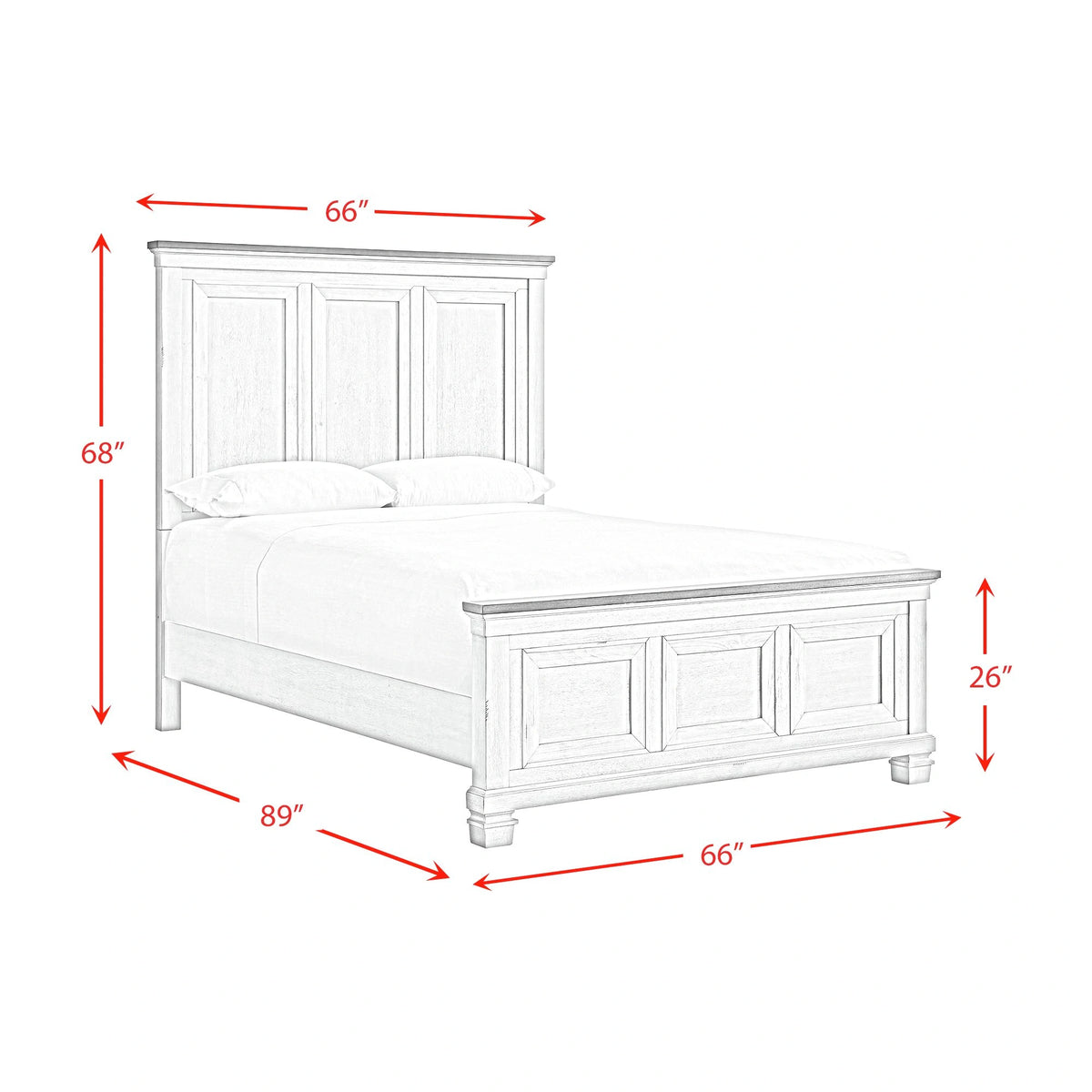 Farmington Bedroom Set in Medium Brown and Washed Stone