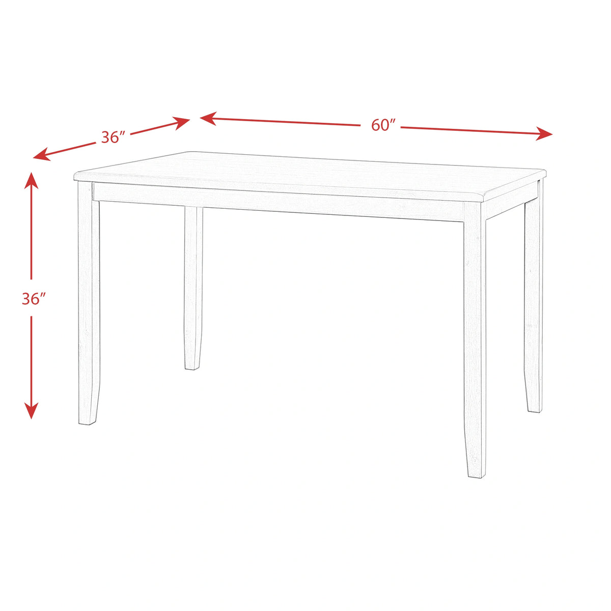 Alex 60" 7Pc Counter Dining Set
