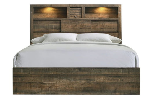 Elements International Bailey King Music Bed in Warm Walnut BY520KB image