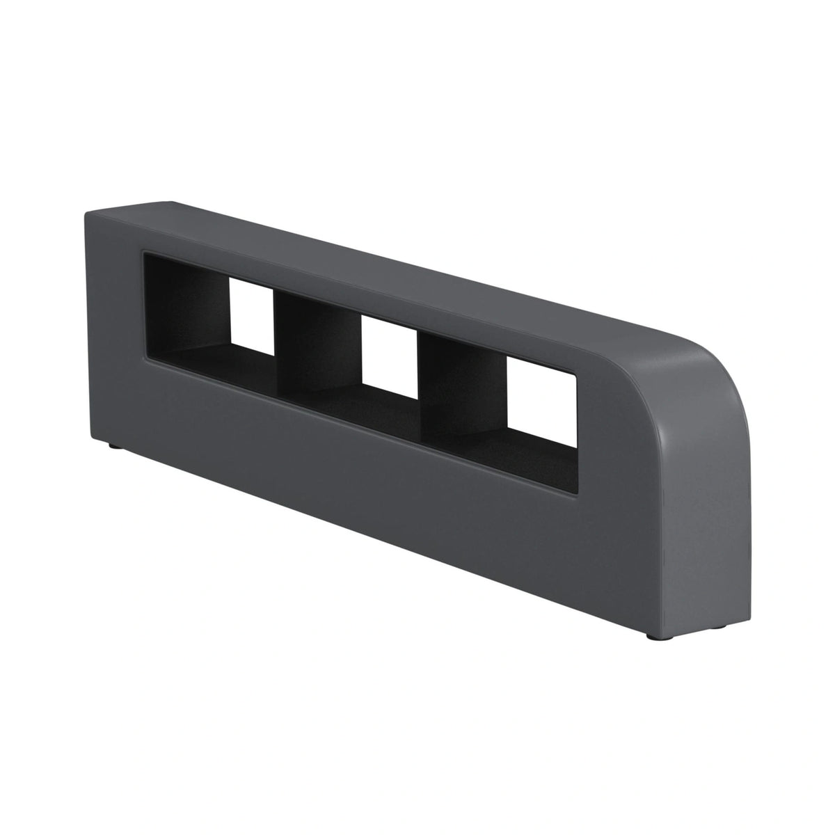 Valari Side Bookcase in Grey PU
