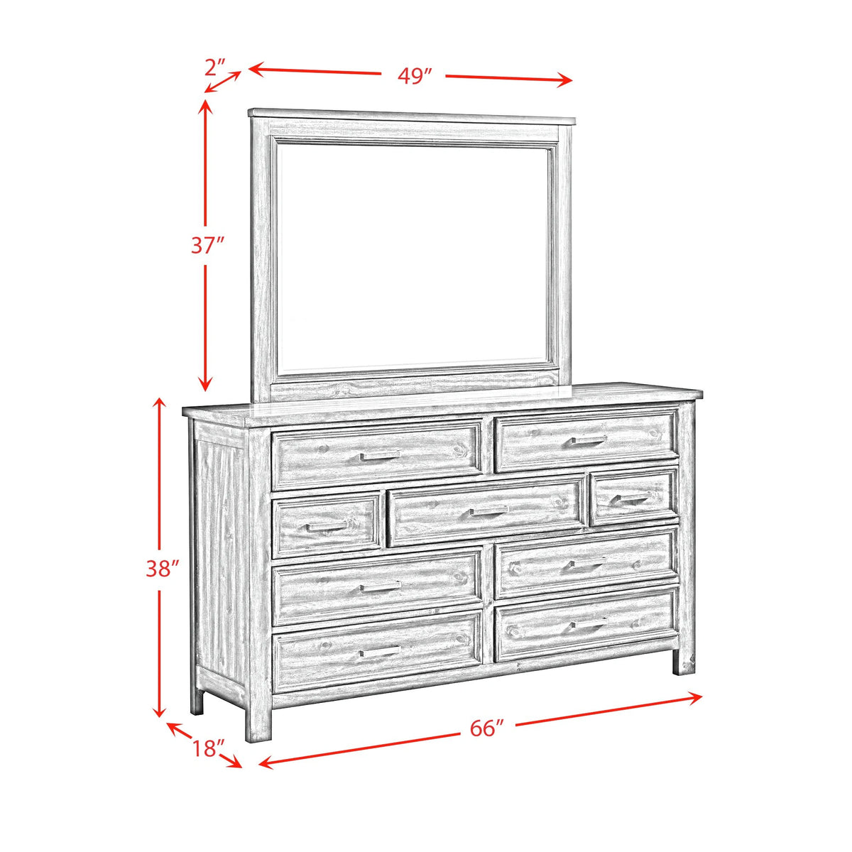Sullivan Dresser and Mirror Set