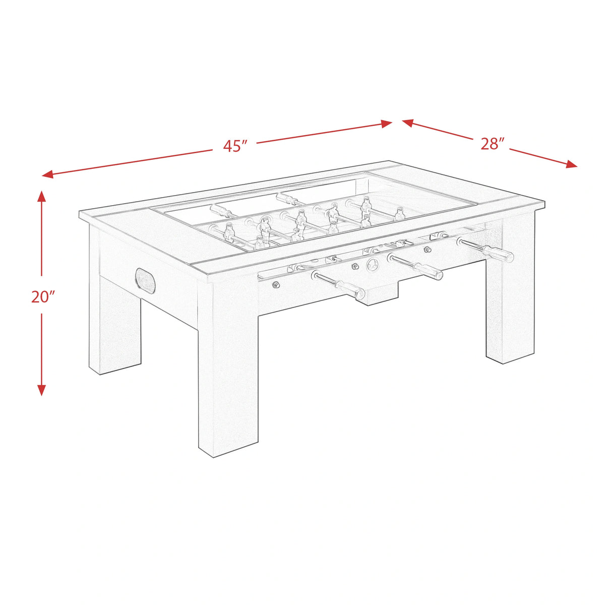 Giga Foosball Table (SSG-110601) Black Foosball Table