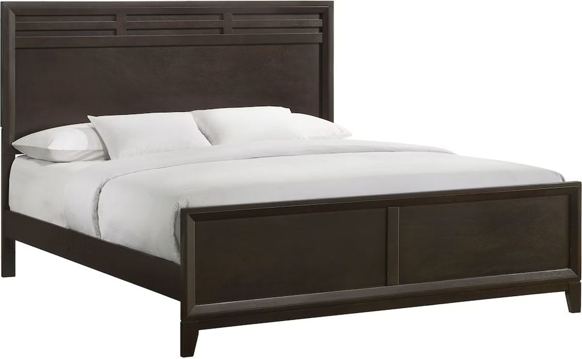 Elements International Beaumont Queen Panel Bed in Merlot image