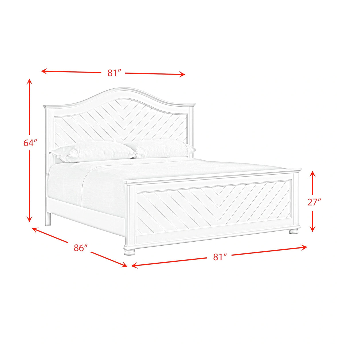 Kona Panel Bedroom Set in White