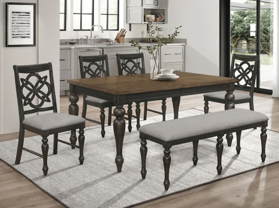 Crown Mark Furniture Hilara Dining Table in Dark Brown