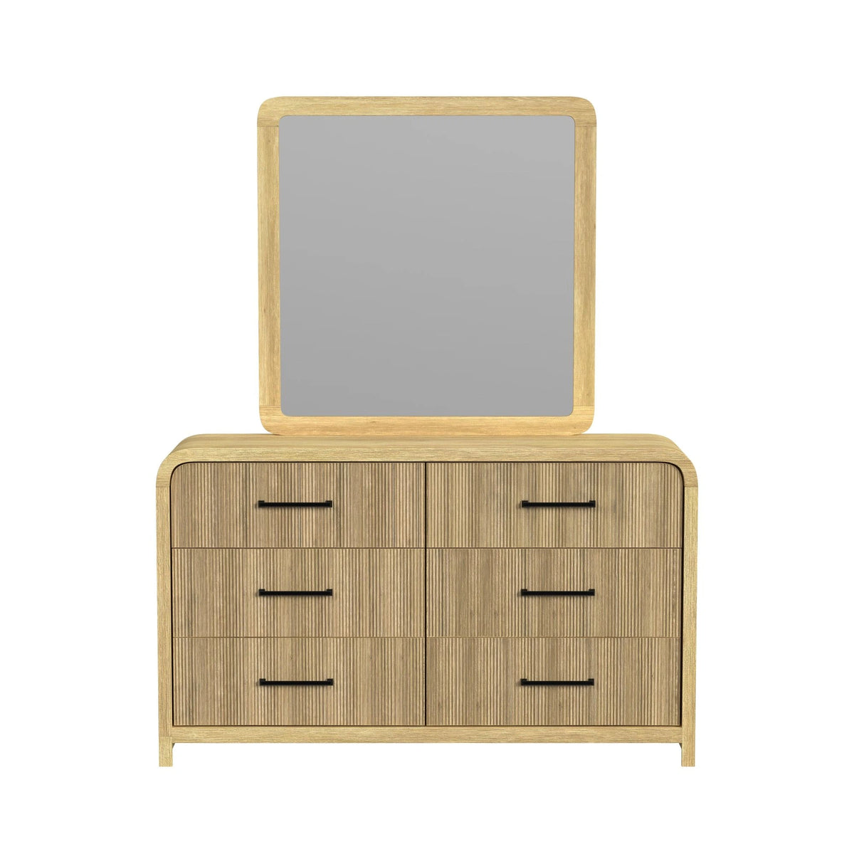 Ridgemont Dresser and Mirror Set in Natural