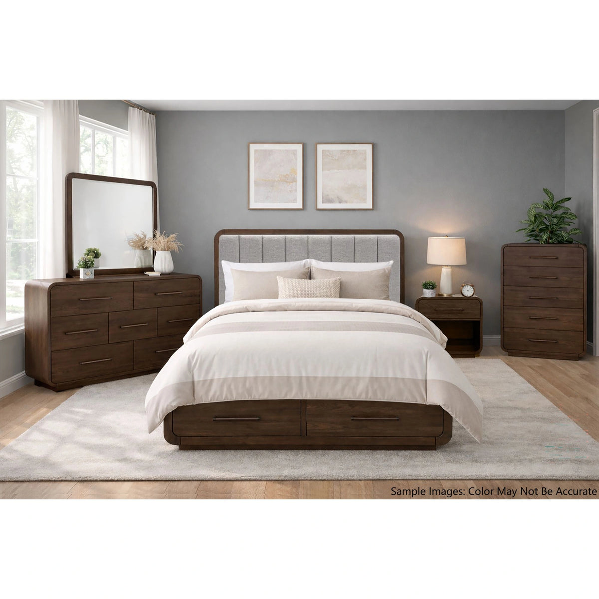 Glinda Storage Bed in Brown
