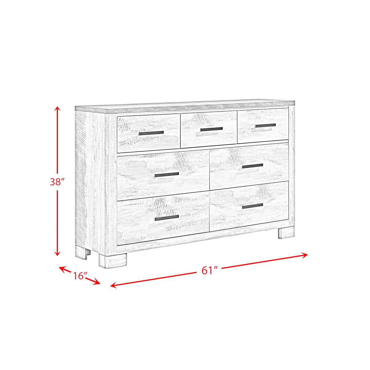 Millers Cove Dresser Two-Tone Grey (Sturdy)