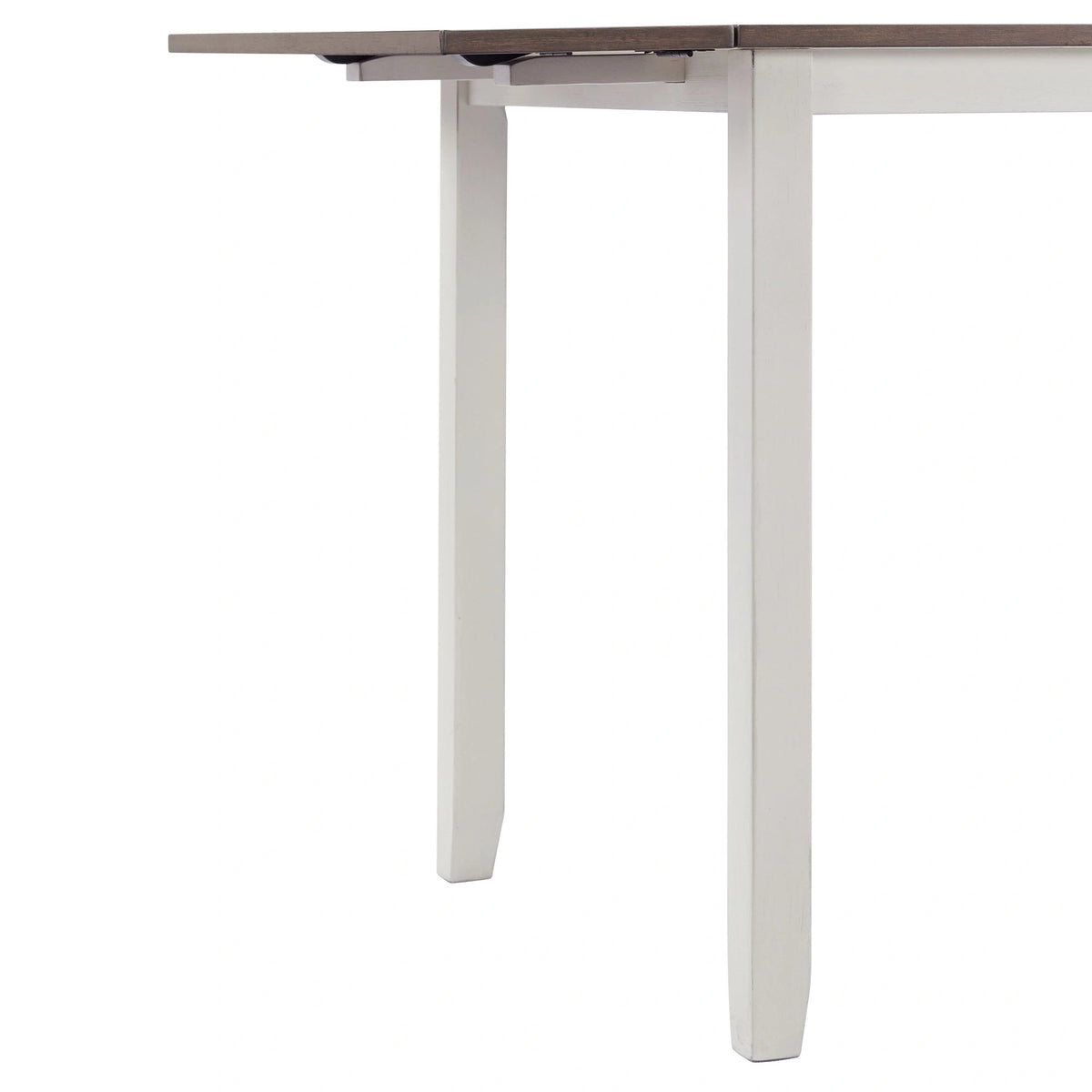 Martin 3 pc Drop Leaf Dining Set (Dark Brown Top - White Base)