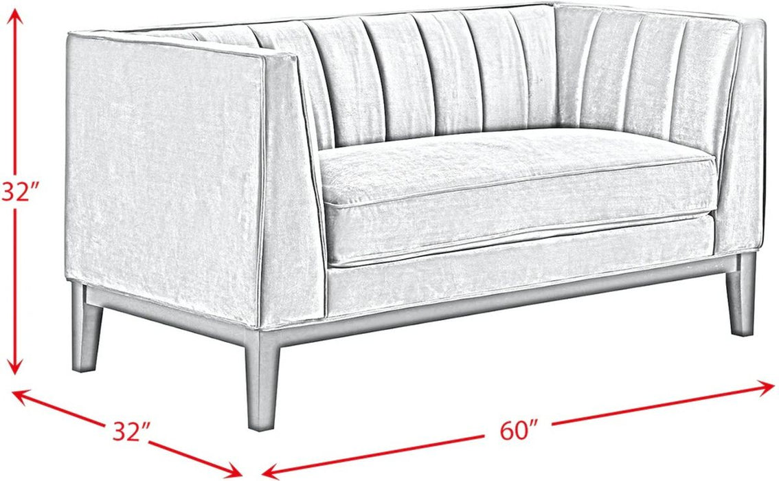 Calais Loveseat in Light Grey - Jack’s Furniture and More (Laredo, TX)